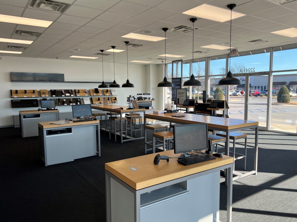 Interior of Victra Verizon Authorized Retail Store in Athens, AL.