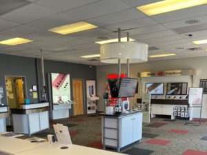 Interior of Victra Verizon Authorized Retail Store in Hartselle, AL.