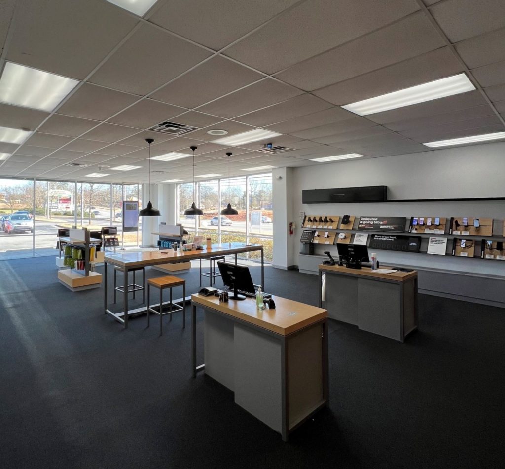 Interior of Victra Verizon Authorized Retail Store in Opelika, AL.