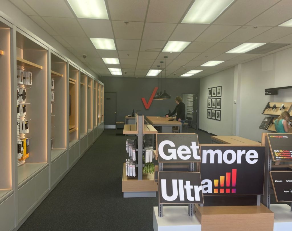 Interior of Victra Verizon Authorized Retail Store in Show Low South White Mountain, AZ.