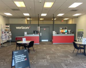 Interior of Victra Verizon Authorized Retail Store in Antelope, CA.
