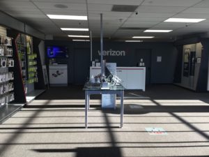 Interior of Victra Verizon Authorized Retail Store in Fort Bragg, CA.