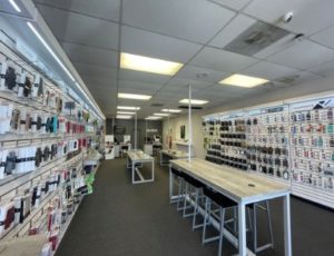 Interior of Victra Verizon Authorized Retail Store in Goleta, CA.