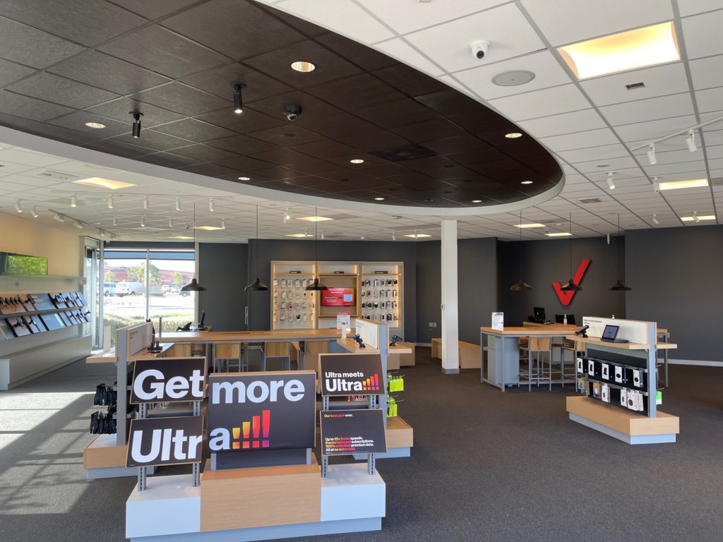 Interior of Victra Verizon Authorized Retail Store in La Jolla Villa, CA.