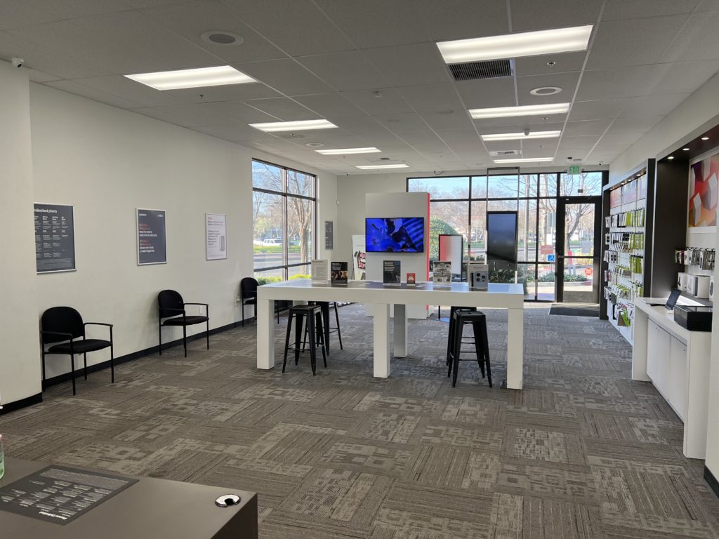Interior of Victra Verizon Authorized Retail Store in Lodi Kettleman 501, CA.