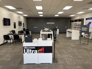 Interior of Victra Verizon Authorized Retail Store in Manhattan Beach, CA.
