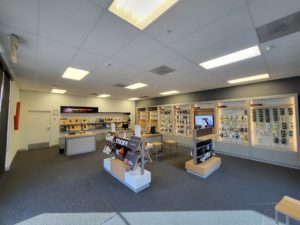 Interior of Victra Verizon Authorized Retail Store in Palm Desert Hwy 111, CA.