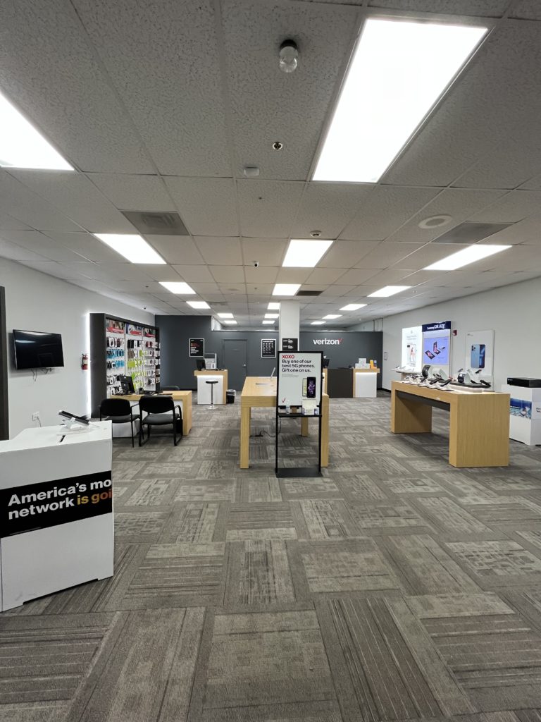 Interior of Victra Verizon Authorized Retail Store in Placerville, CA.