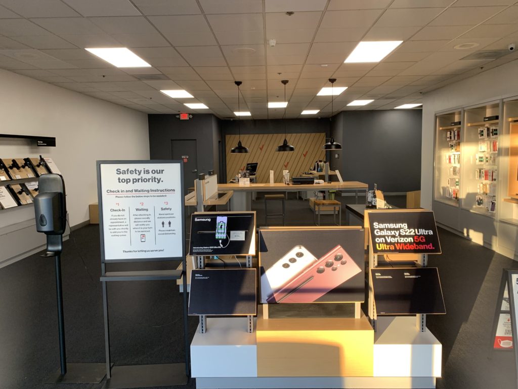 Interior of Victra Verizon Authorized Retail Store in Redlands Redlands, CA.