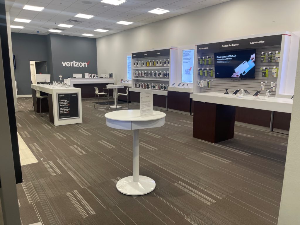 Interior of Victra Verizon Authorized Retail Store in Salinas Santa Rosa, CA.