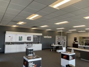 Interior of Victra Verizon Authorized Retail Store in San Diego Palm, CA.