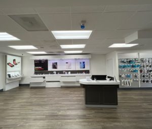 Interior of Victra Verizon Authorized Retail Store in San Francisco Geary, CA