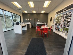 Interior of Victra Verizon Authorized Retail Store in Torrance, CA.