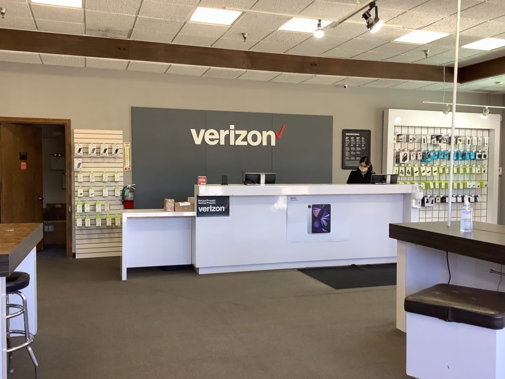 Interior of Victra Verizon Authorized Retail Store in Ukiah, CA.