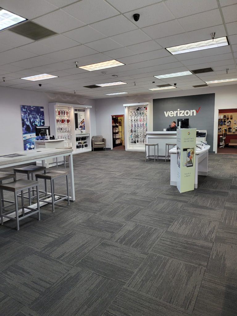 Interior of Victra Verizon Authorized Retail Store in Mesa Mall, CO.