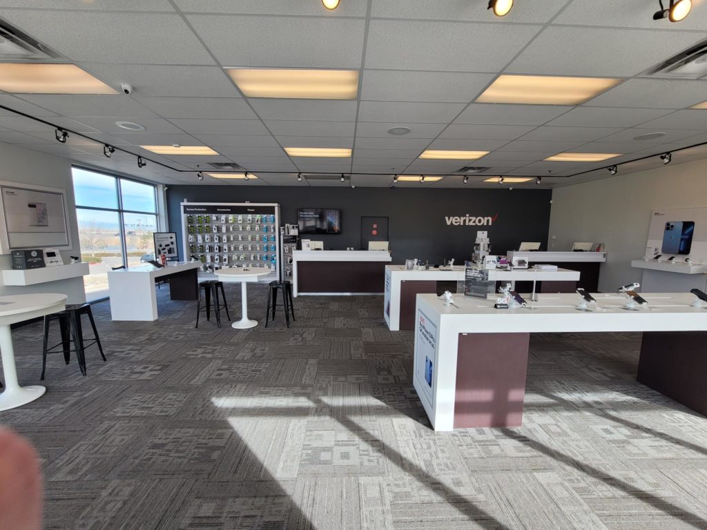 Interior of Victra Verizon Authorized Retail Store in Northglenn, CO.