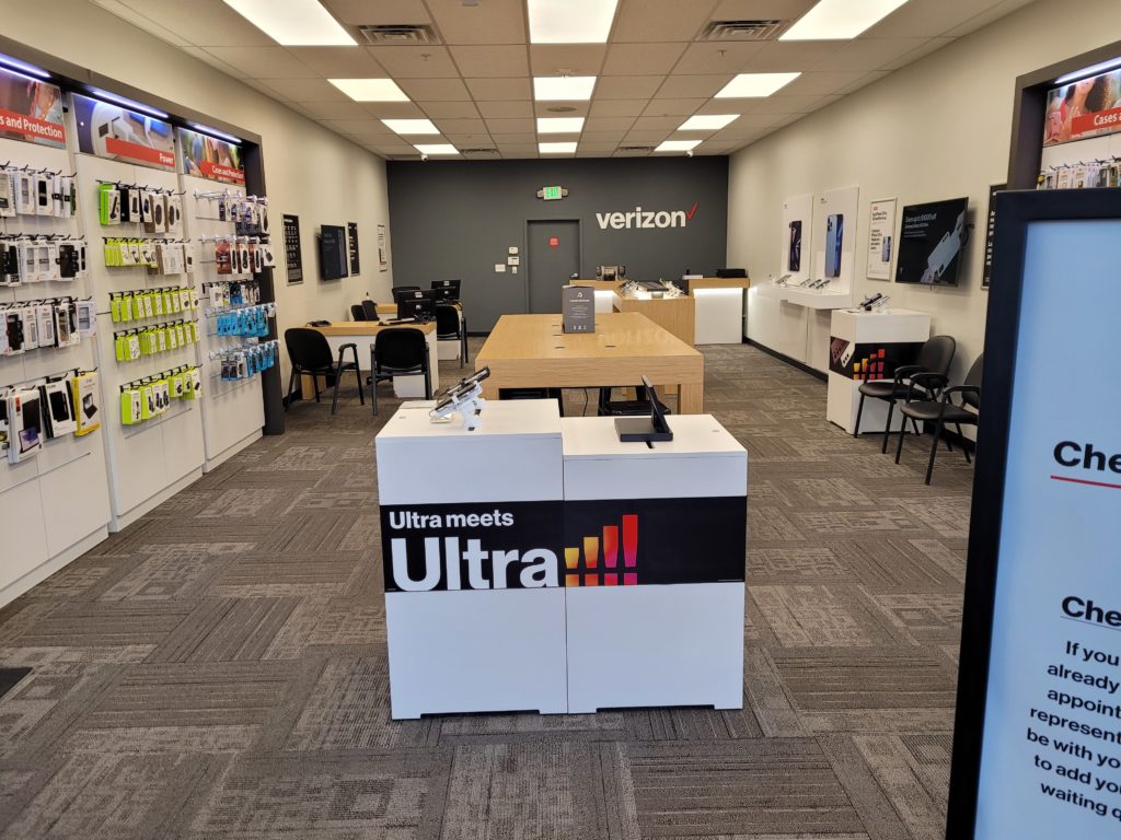 Interior of Victra Verizon Authorized Retail Store in Thornton, CO.