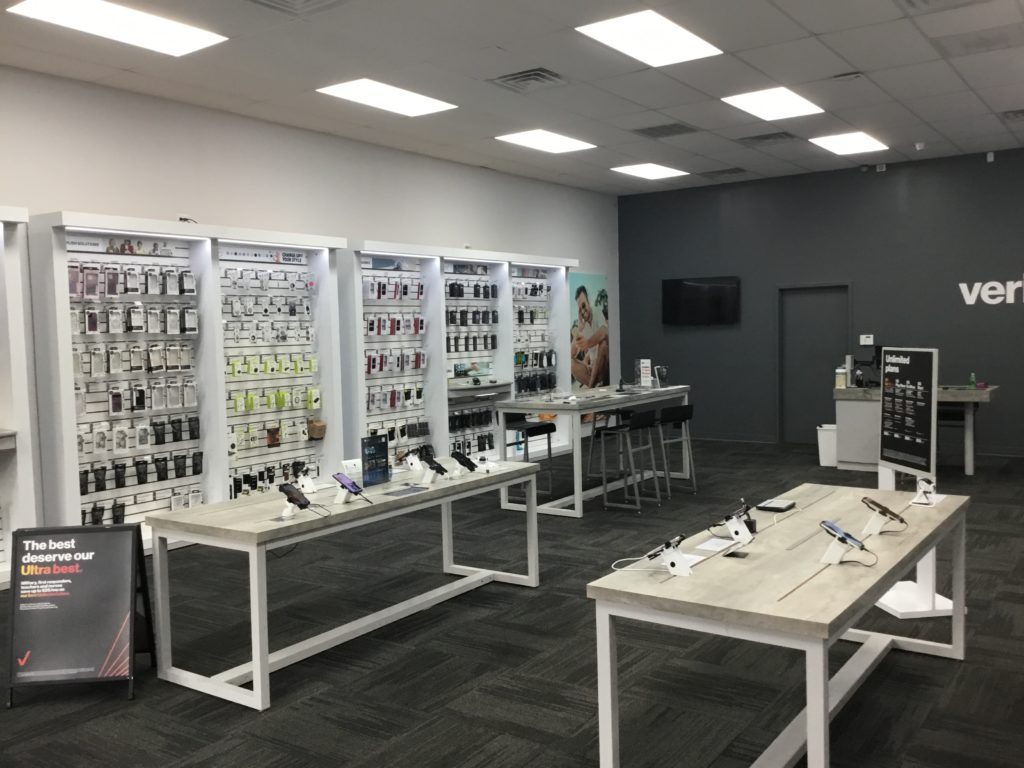 Interior of Victra Verizon Authorized Retail Store in Millsboro, DE.