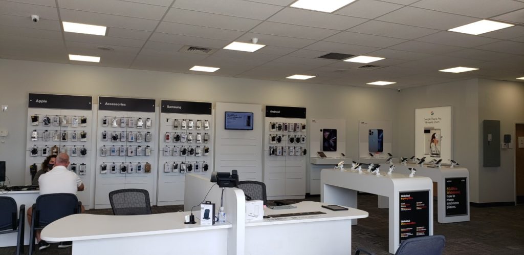 Interior of Victra Verizon Authorized Retail Store in Bradenton, FL.