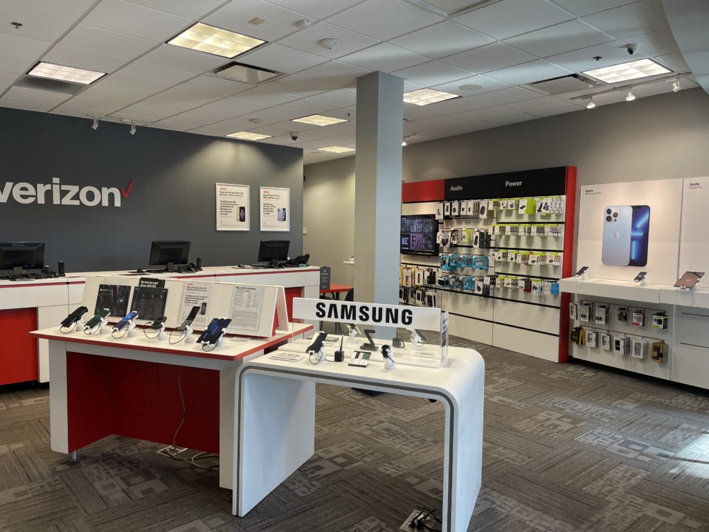 Interior of Victra Verizon Authorized Retail Store in Brandon, FL.