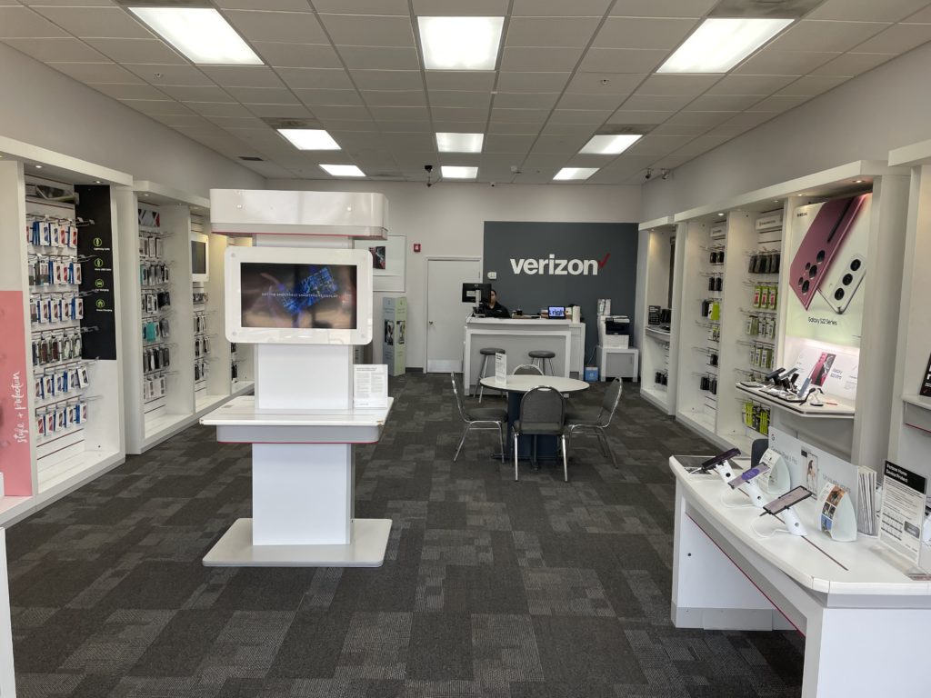 Interior of Victra Verizon Authorized Retail Store in Fort Myers Tamiami, FL.