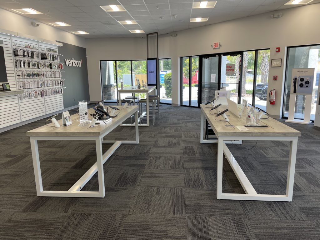 Interior of Victra Verizon Authorized Retail Store in Lutz, FL.