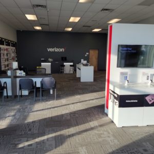 Interior of Victra Verizon Authorized Retail Store in West Melbourne 715, FL.