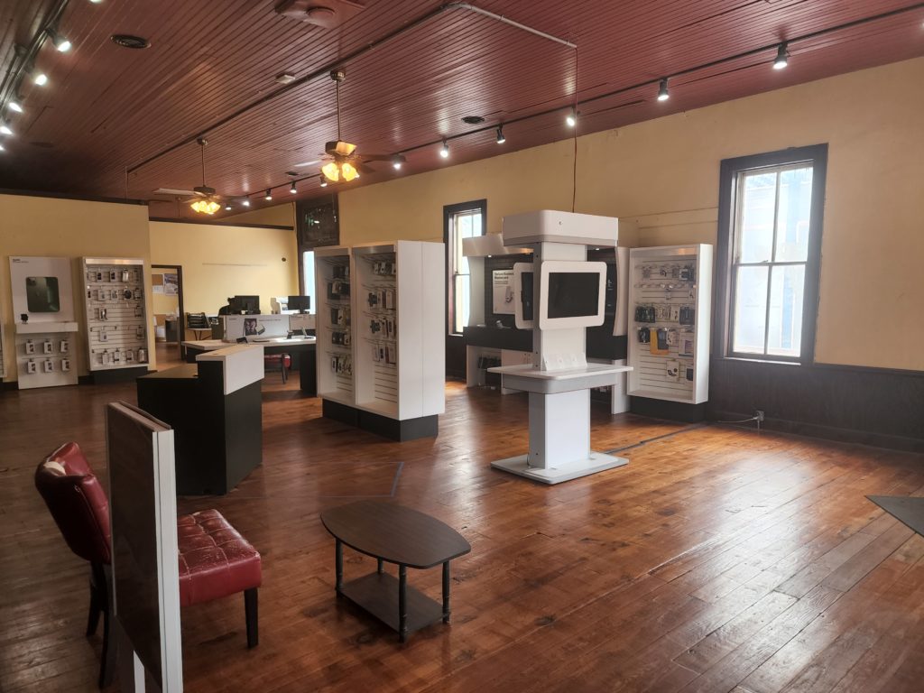Interior of Victra Verizon Authorized Retail Store in Barnesville, GA.