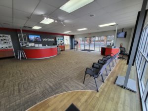 Interior of Victra Verizon Authorized Retail Store in Buford, GA.