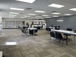 Interior of Victra Verizon Authorized Retail Store in Hartwell, GA.