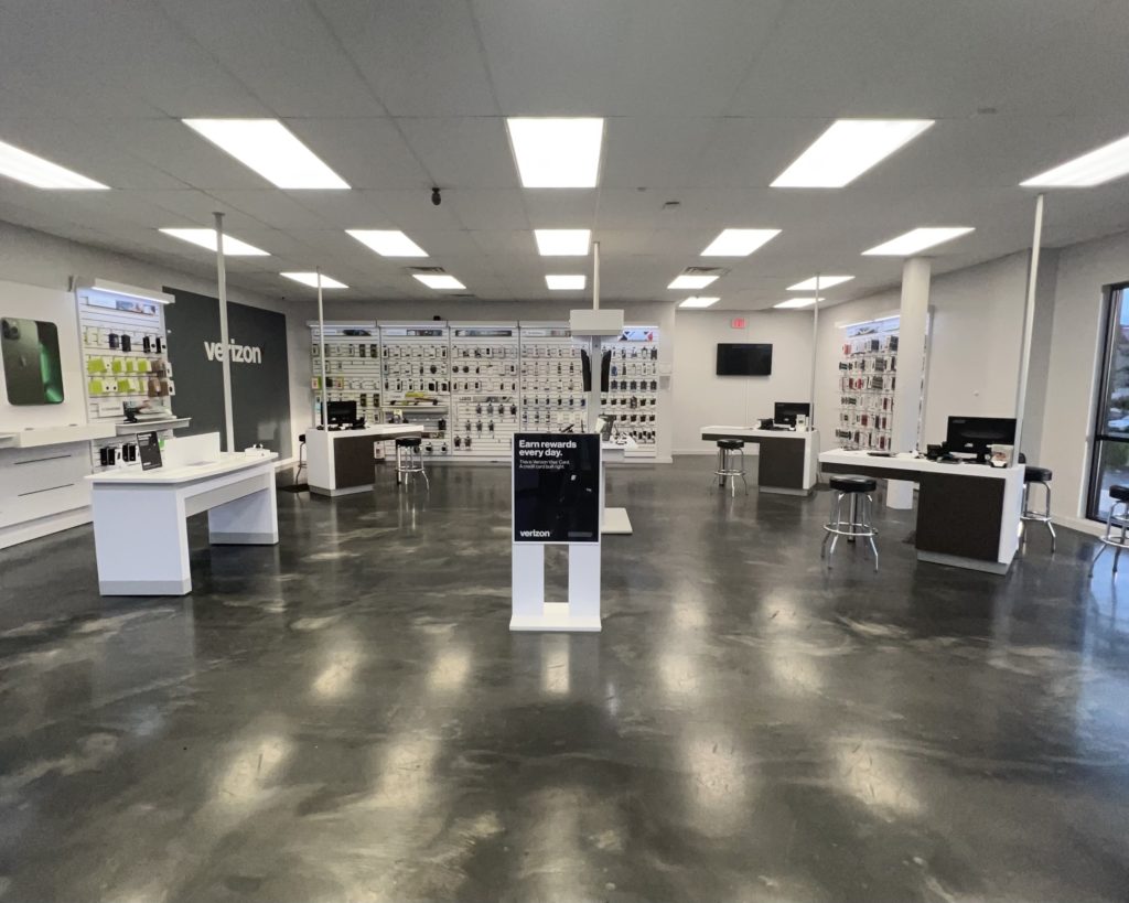 Interior of Victra Verizon Authorized Retail Store in Locust Grove, GA.