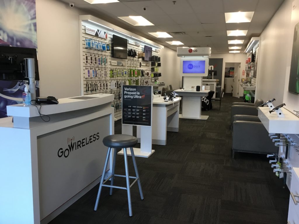 Interior of Victra Verizon Authorized Retail Store in Kapaa, HI.