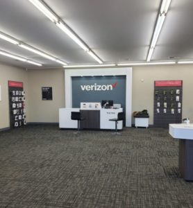 Interior of Victra Verizon Authorized Retail Store in Estherville, IA.