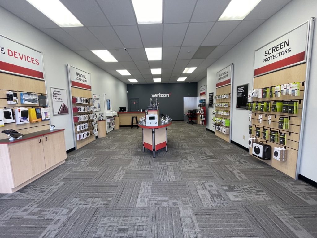 Interior of Victra Verizon Authorized Retail Store in Forest City, IA.