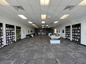 Interior of Victra Verizon Authorized Retail Store in Newton, IA.