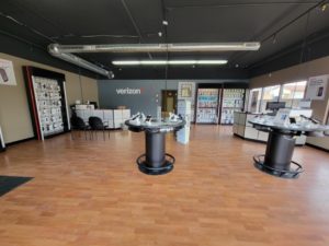 Interior of Victra Verizon Authorized Retail Store in North Liberty, IA.