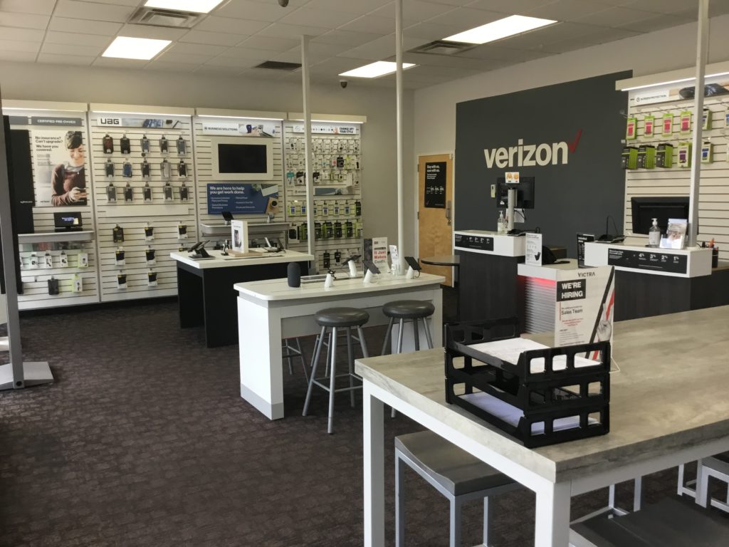 Interior of Victra Verizon Authorized Retail Store in Boise Broadway, ID.