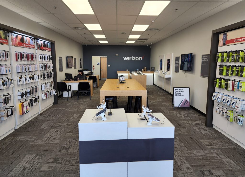 Interior of Victra Verizon Authorized Retail Store in Boise, ID.