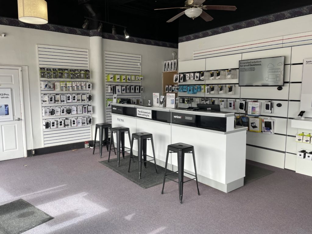 Interior of Victra Verizon Authorized Retail Store in Abilene, KS.
