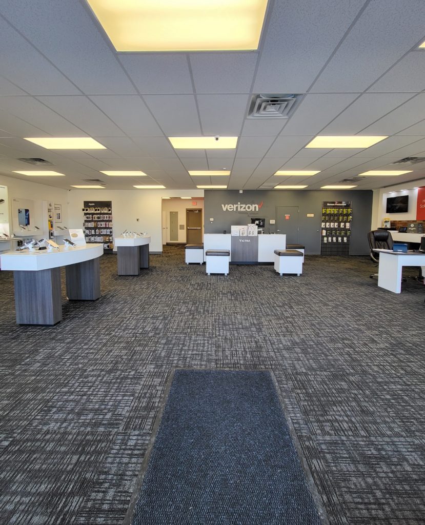 Interior of Victra Verizon Authorized Retail Store in Salina, KS.
