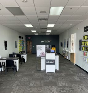 Interior of Victra Verizon Authorized Retail Store in Independence, KY.