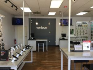 Interior of Victra Verizon Authorized Retail Store in Greenfield, MA.