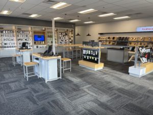 Interior of Victra Verizon Authorized Retail Store in Hingham Lincoln, MA.