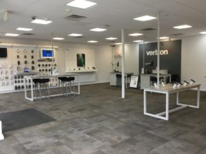 Interior of Victra Verizon Authorized Retail Store in Hingham Whiting, MA.