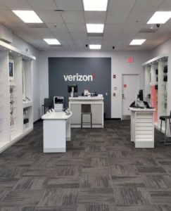 Interior of Victra Verizon Authorized Retail Store in Marshfield, MA.