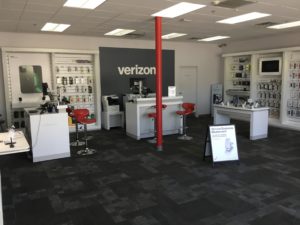 Interior of Victra Verizon Authorized Retail Store in Mashpee, MA.