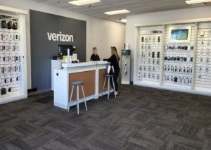 Interior of Victra Verizon Authorized Retail Store in Tewksbury, MA.
