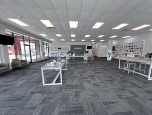 Interior of Victra Verizon Authorized Retail Store in Bel Air, MD.