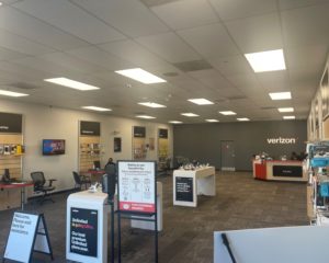 Interior of Victra Verizon Authorized Retail Store in Capitol Heights, MD.
