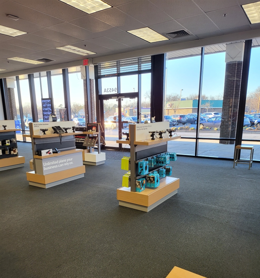 Interior of Victra Verizon Authorized Retail Store in Lanham, MD.